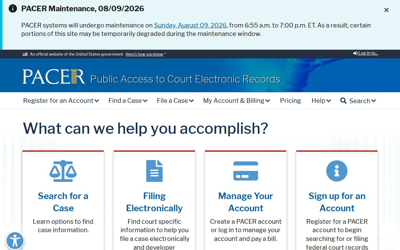 Coffee County criminal records federal PACER search